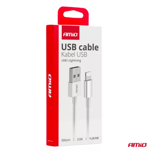 AMiO USB–Lightning kábel 2A 100cm FullLINK (03895)