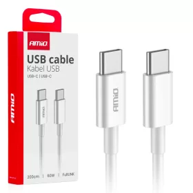 AMiO USB-C–USB-C kábel 60W 200cm FullLINK (03897)