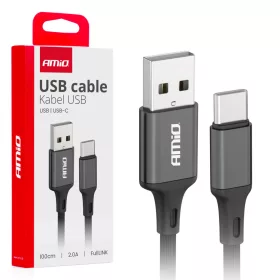 AMiO USB–USB-C kábel 2A 100cm FullLINK (03899)