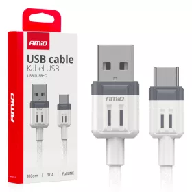 AMiO USB–USB-C kábel 3A 100cm FullLINK (03905)
