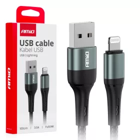 AMiO USB–Lightning kábel 3A 100cm FullLINK (03913)