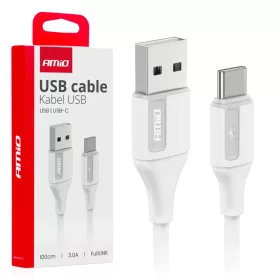 AMiO USB–USB-C kábel 3A 100cm FullLINK (03917)