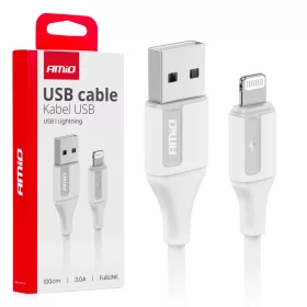 AMiO USB–Lightning kábel 3A 100cm FullLINK (03919)