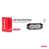 AMiO keskeny, hűtőrácsba szerelhető borostyánsárga LED-villogó, 4×3 W, R65/R10, 12/24 V, IP6K9K (03929)