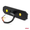 AMiO keskeny, hűtőrácsba szerelhető borostyánsárga LED-villogó, 6×3 W, R65/R10, 12/24 V, IP6K9K (03930)