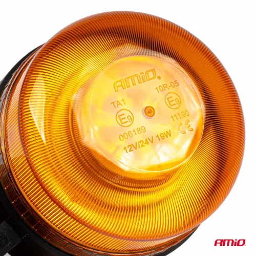 AMiO vezeték nélküli LED-es figyelmeztető lámpa R65 R10 12V 24V (03931)