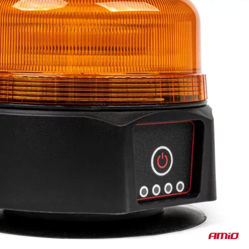 AMiO vezeték nélküli LED-es figyelmeztető lámpa R65 R10 12V 24V (03931)