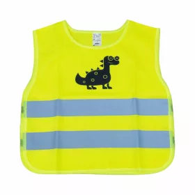   AMiO gyermek láthatósági mellény sárga tanúsítvánnyal DINOSAUR (03936)