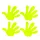 AMiO fluoreszkáló matricák készlet HANDS (03942)