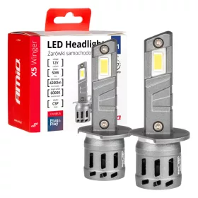   AMiO LED fényszóróizzók X5-sorozat WINGER H1 6000K max. 30W (03943)