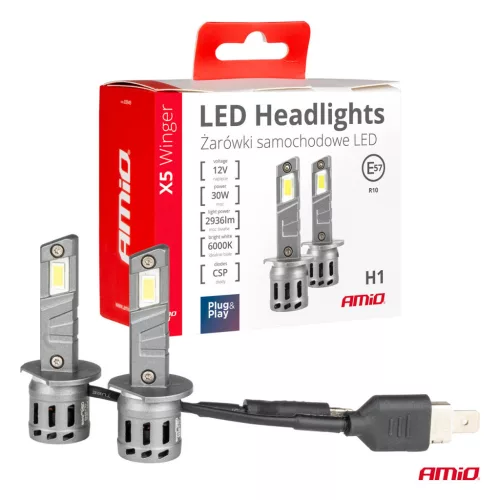 AMiO LED fényszóróizzók X5-sorozat WINGER H1 6000K max. 30W (03943)