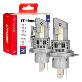   AMiO LED fényszóróizzók X5-sorozat WINGER H4 6000K max. 50W (03945)