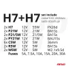 AMiO halogénizzó-készlet 30 db (H7+H7) (03959)