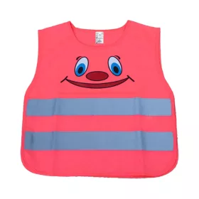   AMiO gyermek láthatósági mellény rózsaszín SMILE (03988)