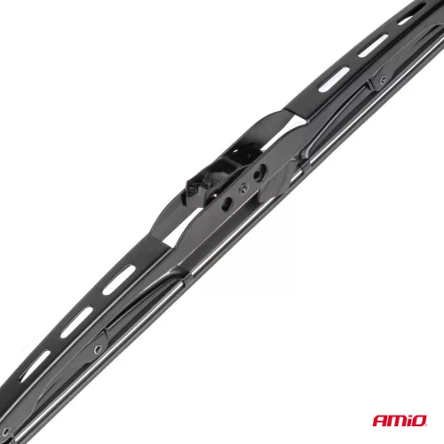 AMiO fémvázas ablaktörlő lapát U típus, méret: 17" 425mm, U alakú kampós rögzítés (04007)