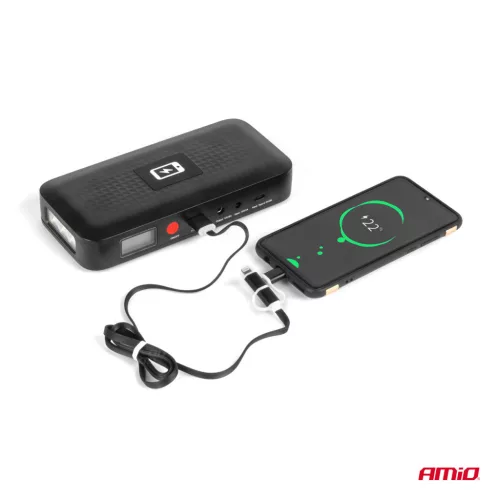 AMiO hordozható indításrásegítő powerbank 12V 12Ah 800A (04055)