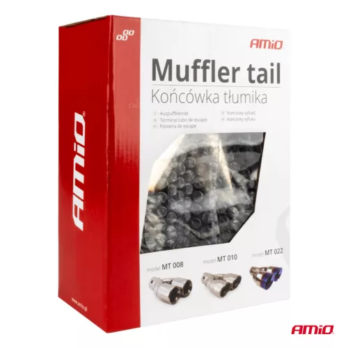 AMiO kipufogóvég rozsdamentes acél karbonmintás (04070)