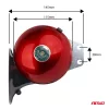 AMiO kürt készlet – 2 db piros 125mm 12V (04075)