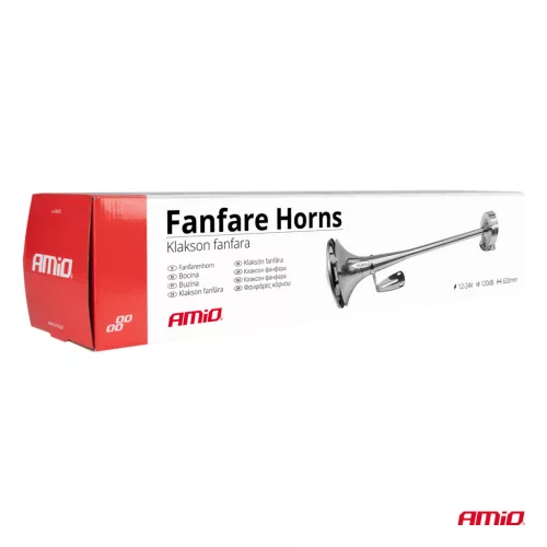 AMiO fanfárkürt króm 620mm LowTone (04078)