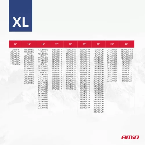 AMiO textil hólánc XL EN16662-1 Önorm V5121 2 db (04083)