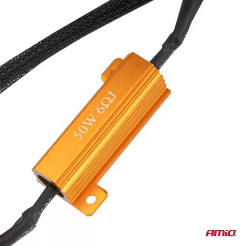 AMiO LED CANBUS terhelőellenállás, 6 Ω, 50 W, H7 csatlakozóval (04089)