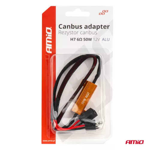 AMiO LED CANBUS terhelőellenállás, 6 Ω, 50 W, H7 csatlakozóval (04089)