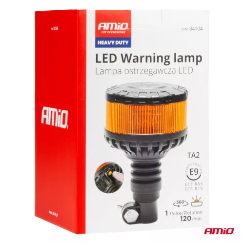 AMiO LED-es figyelmeztető lámpa nagy igénybevételre W28P 12V 24V (04104)