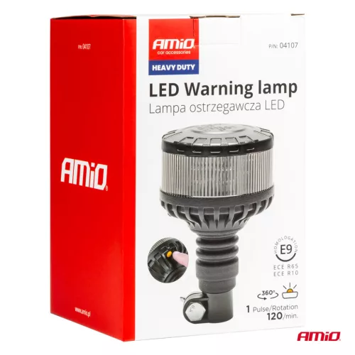 AMiO LED-es figyelmeztető lámpa nagy igénybevételre W28P 12V 24V (04107)