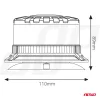 AMiO LED-es figyelmeztető lámpa nagy igénybevételre W28M 12V 24V (04108)