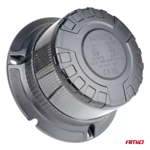 AMiO LED-es figyelmeztető lámpa nagy igénybevételre W28B 12V 24V (04109)