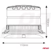 AMiO LED-es figyelmeztető lámpa nagy igénybevételre W29M 12V 24V (04110)