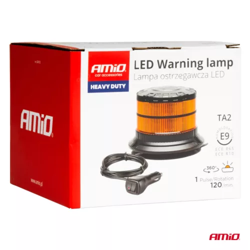 AMiO LED-es figyelmeztető lámpa nagy igénybevételre W29M 12V 24V (04110)