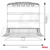 AMiO LED-es figyelmeztető lámpa nagy igénybevételre W30M 12V 24V (04111)