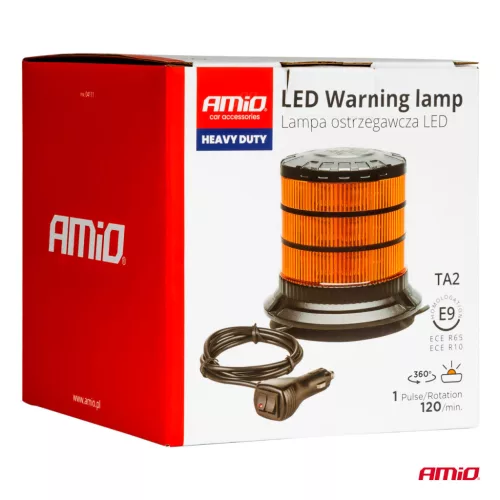 AMiO LED-es figyelmeztető lámpa nagy igénybevételre W30M 12V 24V (04111)