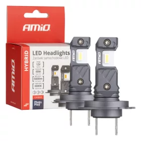   AMiO LED fényszóróizzók Hybrid sorozat H7 H18 6000K CANBUS 60W (04115)