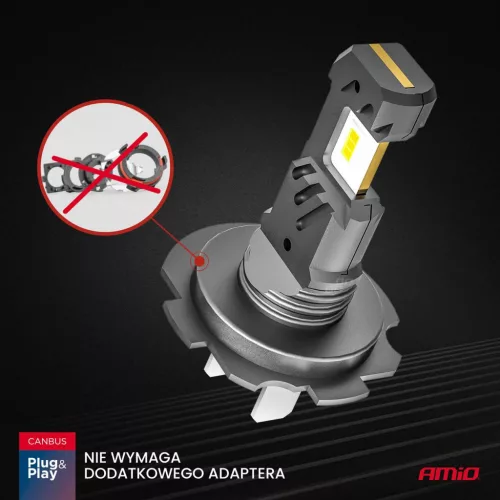 AMiO LED fényszóróizzók Hybrid sorozat H7 H18 6000K CANBUS 60W (04115)