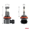 AMiO LED fényszóróizzók Hybrid sorozat H8 H9 H11 H16 6000K CANBUS 60W (04116)