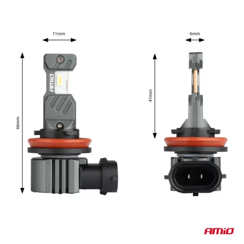 AMiO LED fényszóróizzók Hybrid sorozat H8 H9 H11 H16 6000K CANBUS 60W (04116)