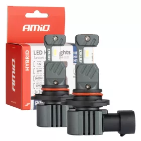   AMiO LED fényszóróizzók Hybrid sorozat HB3 HIR1 H10 6000K CANBUS 60W (04117)