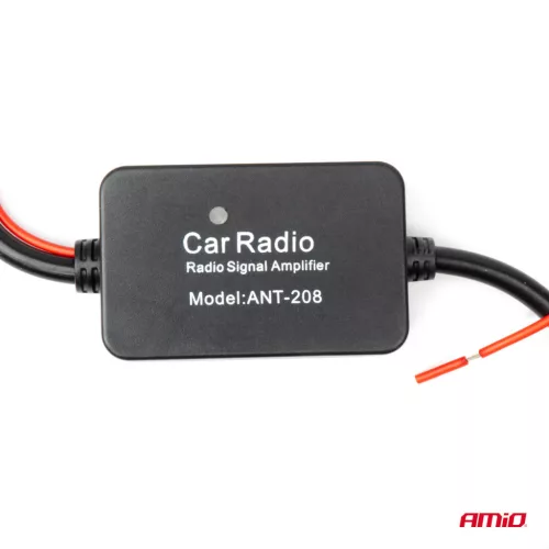 AMiO zavarszűrős autóantenna-erősítő 12V (04133)