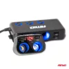 AMiO dupla szivargyújtó-elosztó 2xUSB 1xUSB C 12/24V max. 200W (04173)