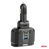 AMiO dupla szivargyújtó-elosztó PD30W PD20W QC3.0 12/24V max. 200W (04174)