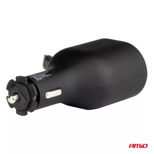 AMiO gyors autós töltő 3.0 – 30W C visszahúzható kábel PD20W (04176)