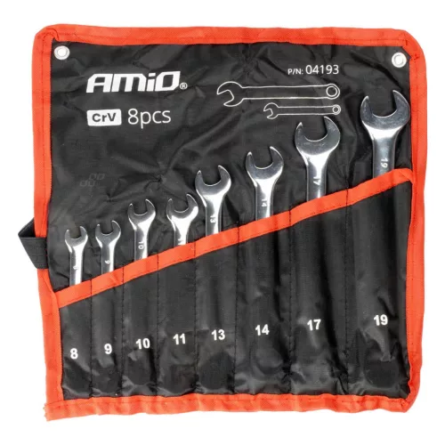 AMiO villáskulcskészlet 8-19 mm 8 db (04193)