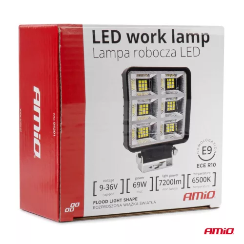 AMiO munkalámpa AWL60 69W 6500K 7200lm 9-36V (04201)