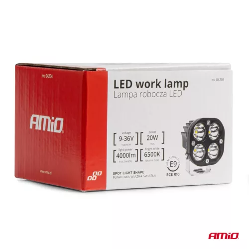 AMiO munkalámpa AWL63 20W 6500K 4000lm 9-36V (04204)