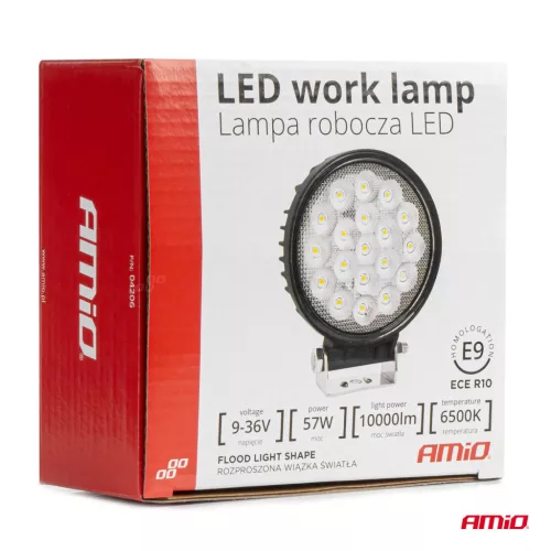 AMiO munkalámpa AWL65 57W 6500K 10000lm 9-36V (04206)