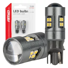   AMiO LED CANBUS T10 W5W 16SMD 2016 fehér izzók 12V/24V (04234)