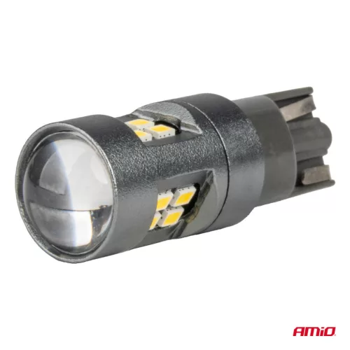 AMiO LED CANBUS T10 W5W 16SMD 2016 fehér izzók 12V/24V (04234)