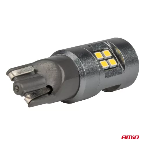 AMiO LED CANBUS T10 W5W 16SMD 2016 fehér izzók 12V/24V (04234)